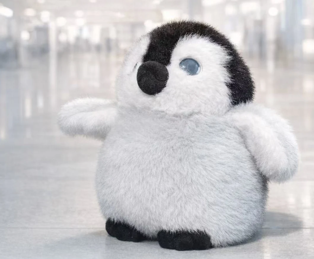 Smart Penguin AI plush companion, shown in full